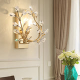 Luminis Wandleuchte | Luxus-Kristall-Design | Blattmotiv | 1-flammig & Modern