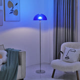 AuroraDome Nordic Vintage Acryl LED Stehlampe | Klarer Kuppelschirm | 3 Lichtfarben | Elegantes Design für Wohnräume