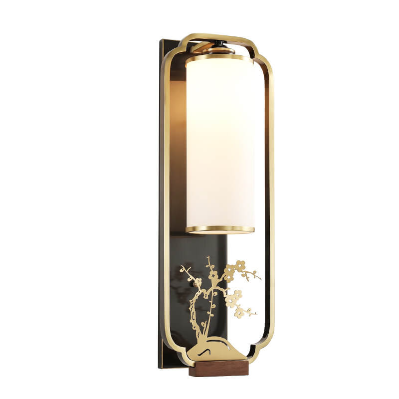 Luminaria Moderne Wandlampe | Kupfer & Glas | Chinesisches Design | Säulenring-Licht