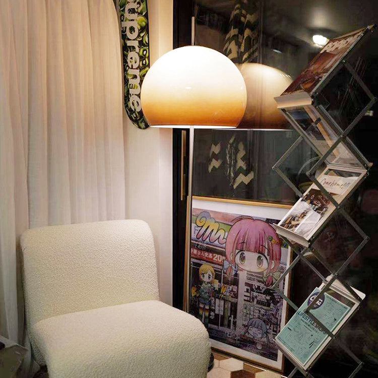 Lumora Retro Mushroom Stehleuchte | 2-Licht Design | Glas & Metall | Perfekt für Wohnzimmer