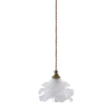 LumaBloom Französische Vintage LED Pendelleuchte | Blütenförmiges Glasdesign | 1-Licht | Elegante Beleuchtung