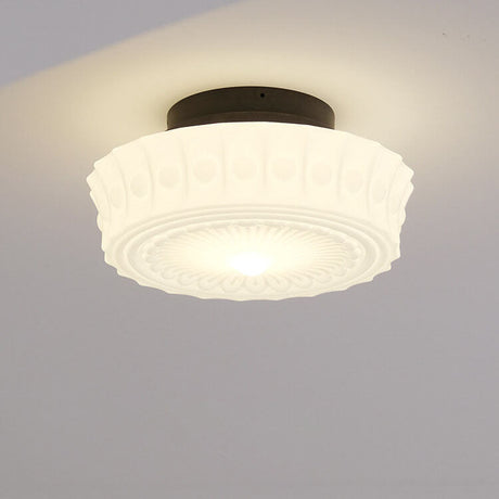 LumeStripes Vintage LED-Deckenleuchte | Jade-Glas | Französisches Design | Semi-Flush oder Hängelampe