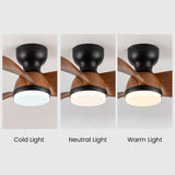 FantasiaWind Wooden LED Ceiling Fan | Modern Design | Schlafzimmer Ventilator mit LED-Licht | Deckenventilator mit Fernbedienung