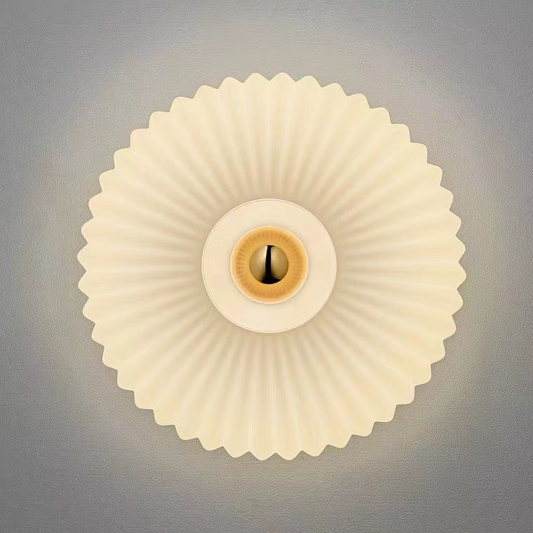 GlowDisc Vintage Wandleuchte | Strukturiertes Glas | Zeitloses Design
