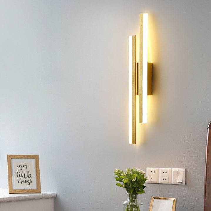 LuxLine Moderne LED Wandlampe | Minimalistisches Design | Eisen & Acryl | Dimmbares Licht