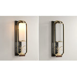 Luminaria Moderne Wandlampe | Kupfer & Glas | Chinesisches Design | Säulenring-Licht