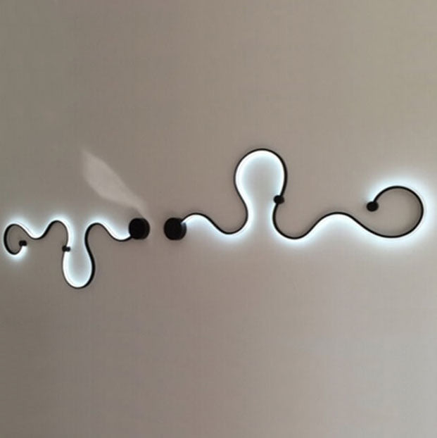 Serpenta Moderne LED Wandlampe | Aluminium | Geschwungenes Design | Dimmbar | Stilvolle Beleuchtung