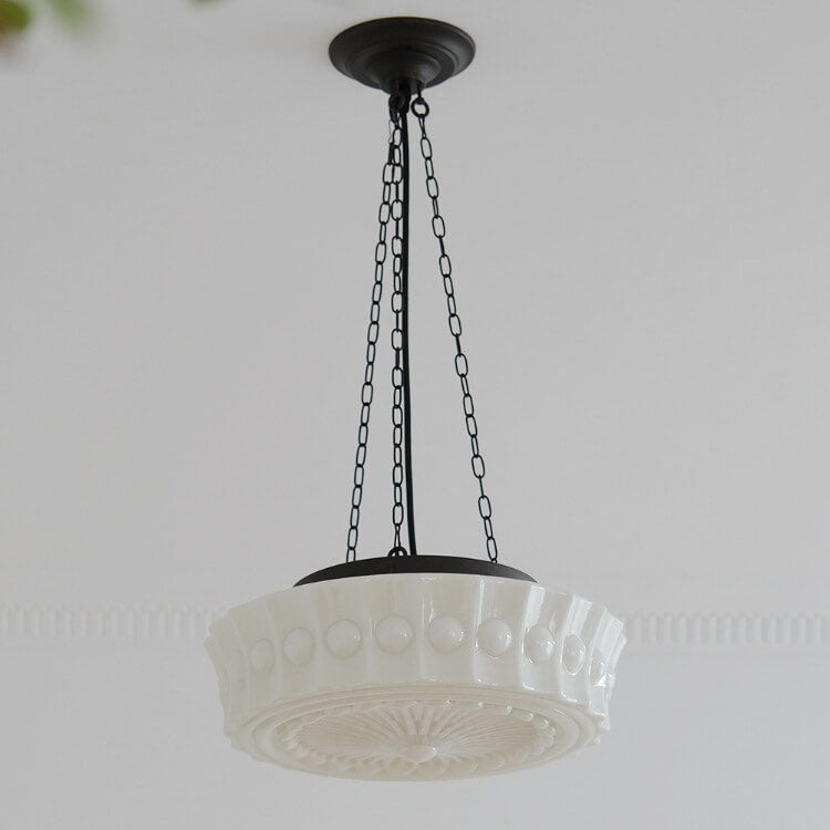 LumeStripes Vintage LED-Deckenleuchte | Jade-Glas | Französisches Design | Semi-Flush oder Hängelampe