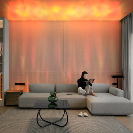LumaRipple Art Deco LED Stehlampe | Aluminium & Acryl | Wasserdesign | Stimmungslicht für Wohnzimmer