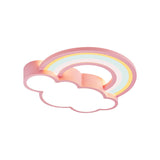 RainbowGlow LED Deckenleuchte | Cartoon Regenbogen & Wolken Design | Kinderzimmer Beleuchtung | Dimmbar