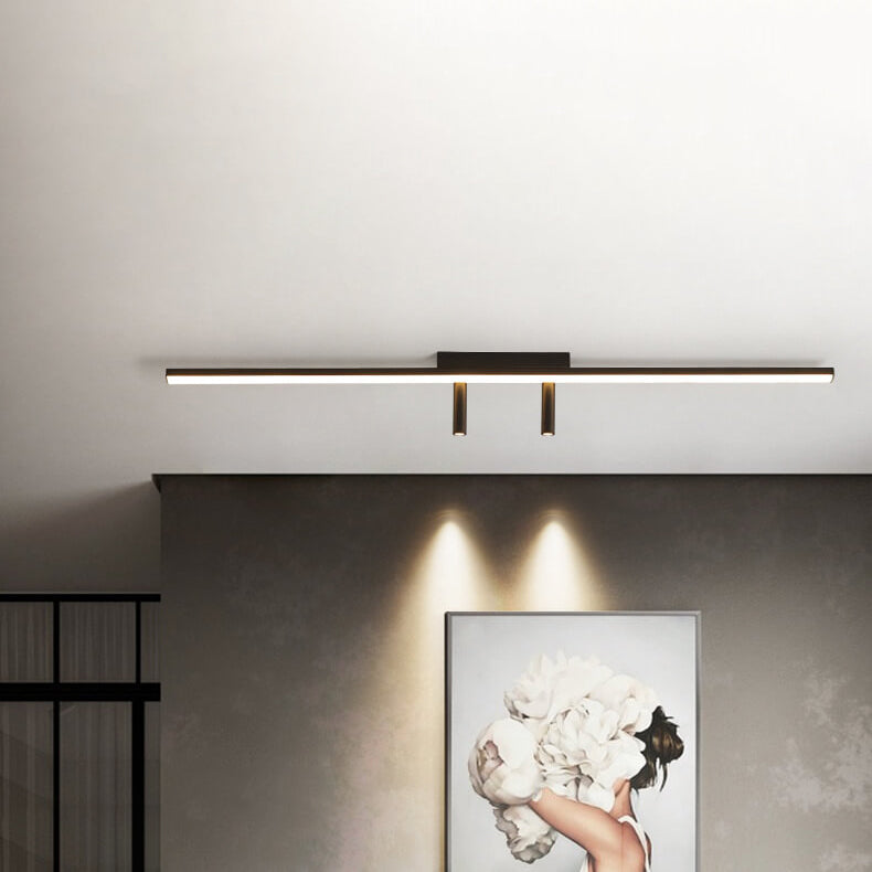 Linevo Minimalistische LED Deckenleuchte | Langstreifen-Design | Spotlight Beleuchtung | Energieeffizient & Modern