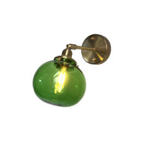 Glasvora Japanische Wandlampe | Runde Kugel aus Glas & Messing | Vintage Design | 1-flammig