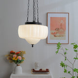Creamora Pendelleuchte | Modernes Laternen-Design | Eisen & Glas | 3-flammige Beleuchtung für Wohnzimmer
