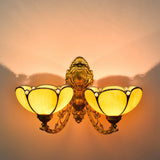 VitraBlume Mediterrane Wandleuchte | Handgefertigtes Buntglas | 2 Lichter | Dekorative Beleuchtung für Wohnzimmer