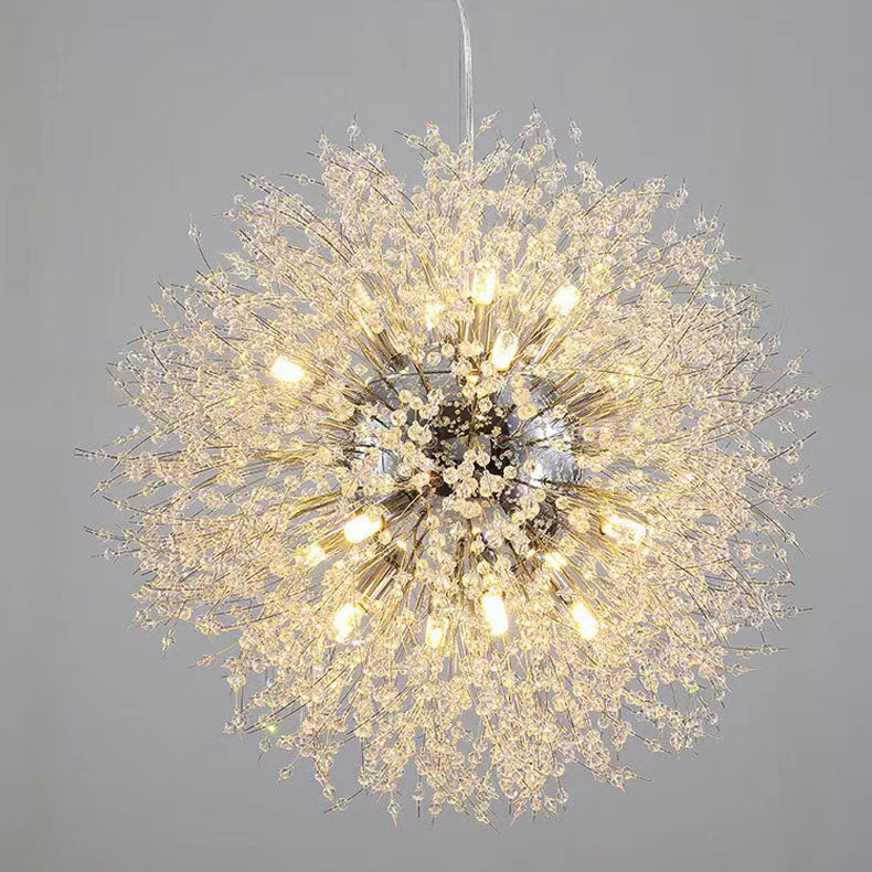 LuxaLume Skandinavischer Kronleuchter | Kristall & Metall | 8/9/12/16 Flammen | Modernes Design für Schlafzimmer & Wohnzimmer