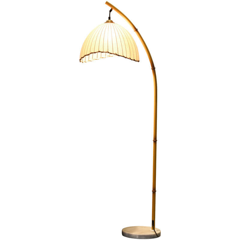 BambooLume Retro Bamboo Pole LED Stehlampe | 1-Licht | Modernes Design | Dimmbare Beleuchtung | Naturdeko für Zuhause