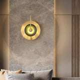 HaloDisc Skandinavische Wandleuchte | Rundes Eisen- und Glasdesign | Minimalistisch | Für Wohnzimmer & Schlafzimmer
