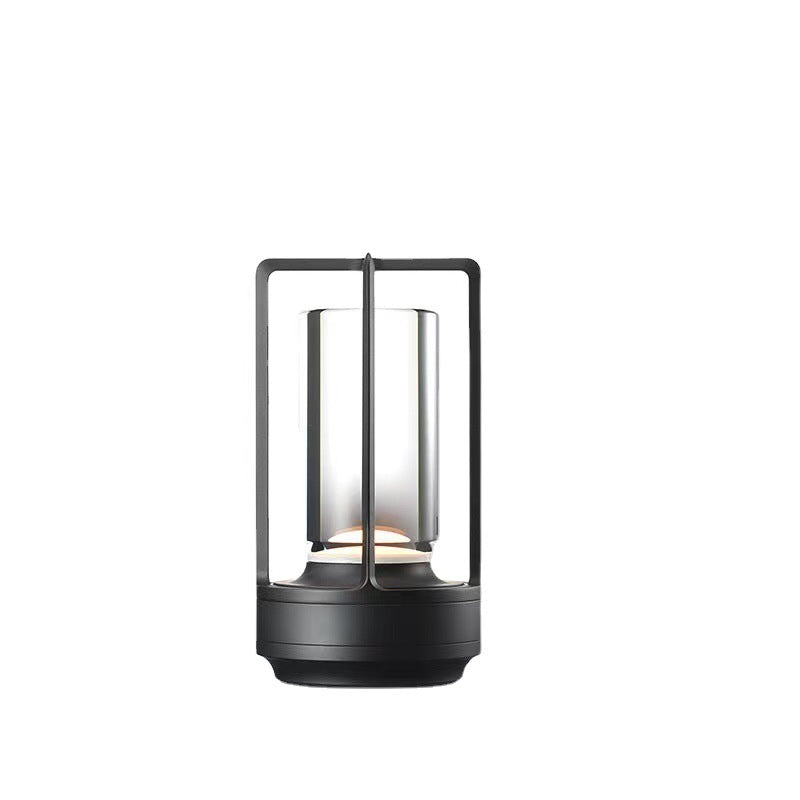 LumoEase Vintage Nachtlicht-Tischlampe | Aluminium & Acryl | USB-Aufladbar | Dimmbares LED-Licht | Nordic Design