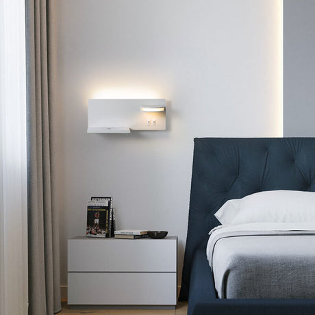 LumiSmart USB LED Wandleuchte | Modernes Design | Flaches Leselicht mit Warmweiß | Intelligente Wandbeleuchtung