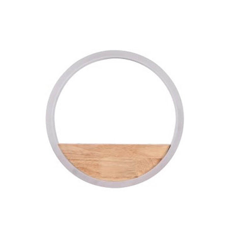 Lumoshelf LED Wandleuchte | Massivholz mit Ablage | Runde Wandlampe | Warm- & Weißlicht