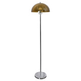 AuroraDome Nordic Vintage Acryl LED Stehlampe | Klarer Kuppelschirm | 3 Lichtfarben | Elegantes Design für Wohnräume