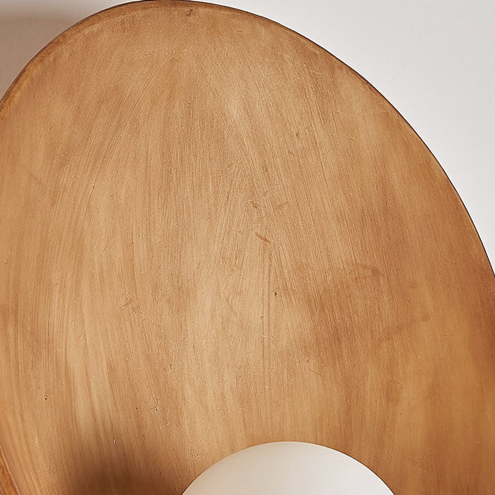 LumoSculpt Moderne Minimalistische Wandlampe | Runde Eisen & Harz | 1-Lichthalter | Wanddeko für Zuhause