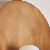 LumoSculpt Moderne Minimalistische Wandlampe | Runde Eisen & Harz | 1-Lichthalter | Wanddeko für Zuhause