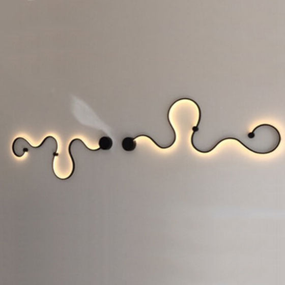 Serpenta Moderne LED Wandlampe | Aluminium | Geschwungenes Design | Dimmbar | Stilvolle Beleuchtung