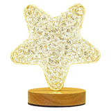 LunaStar Tischlampe | Nordic Design | Mond & Stern | LED USB | Stimmungslicht