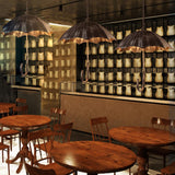 RetroLux 5-Licht Industrie-Chandelier | Vintage Design Hängeleuchte | Kupfer oder Silber