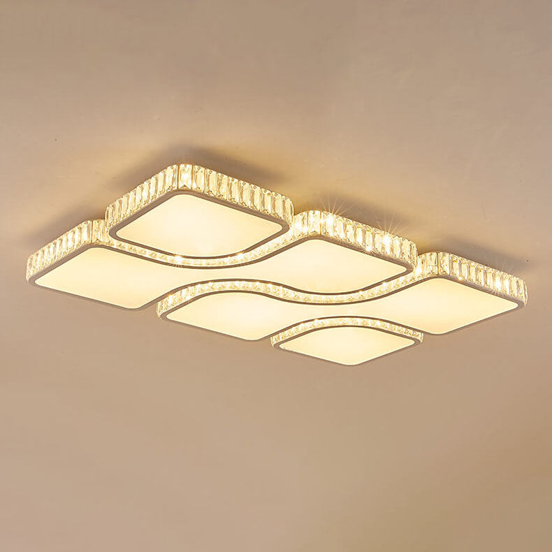 GloriaForma LED Deckenleuchte | Modernes Luxusdesign | Gold | Rechteckig & Quadratisch | Dimmbar