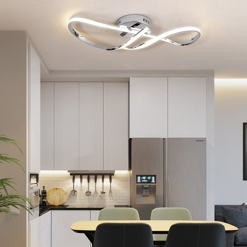 TwistLum LED-Deckenleuchte | Modernes Spiraldesign | Aluminium & Silikon | Schlafzimmerbeleuchtung