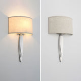 Eleganta Lux LED Wandleuchte | Minimalistisches Design | Stoffschirm & Edelstahl | Modern & Elegant