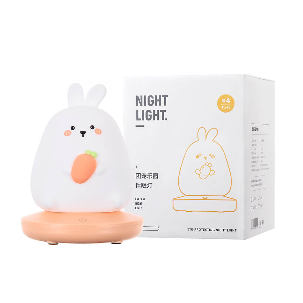 Luminio PalsTier Nachtlicht | Kreatives Silikondesign | Wiederaufladbar via USB | Deko-Tischlampe für Kinder