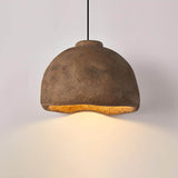 RockLume Pendelleuchte im nordischen Stil | Halbrund mit Steinstruktur | 1 Licht | Perfekt für Esszimmer