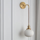 BrassGlow Japanische Retro Wandleuchte | Minimalistisches Design | Zylinder Oval | Messing & Lucite | 1-flammig