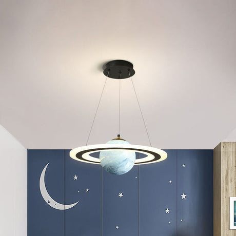 NovaOrbit Kids LED Kronleuchter | Kreatives Weltraumdesign | Dimmbar & Farbenfroh | Modern
