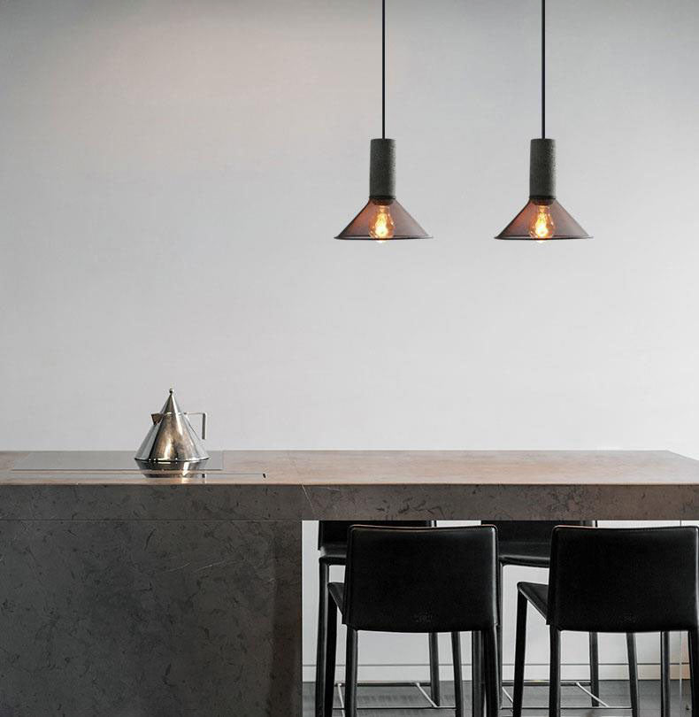 UrbanTaper Industrial Design Zement Pendelleuchte | Zylindrische Form | Moderner Look | Perfekt für Wohnzimmer