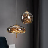 LumoSphere Nordic Pendelleuchte | Zylinder Oval Design | Glas-Lampe | Dimmbares LED Licht | Schlafzimmer & Wohnräume