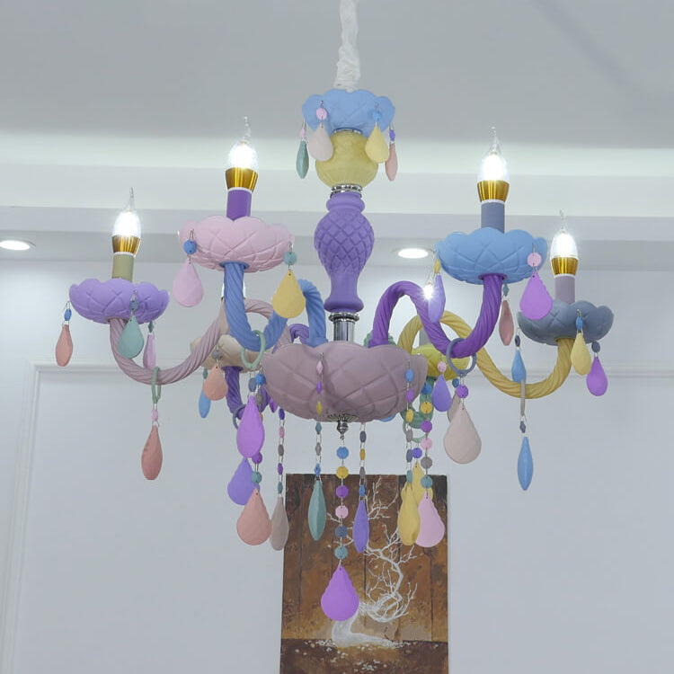 LumiÉtoile Kinder Kronleuchter | Moderner Candelabra-Stil | Kristallglas | 5-15 Lichter