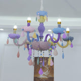 LumiÉtoile Kinder Kronleuchter | Moderner Candelabra-Stil | Kristallglas | 5-15 Lichter