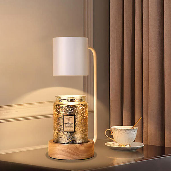 ShinaiGlow Holz-Tischlampe | Dimmbar | Timer-Funktion | Wachseffekt | Modernes Design