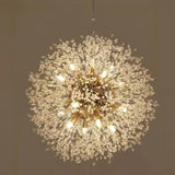 LuxaLume Skandinavischer Kronleuchter | Kristall & Metall | 8/9/12/16 Flammen | Modernes Design für Schlafzimmer & Wohnzimmer