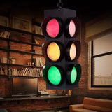 LumoStop Retro Pendelleuchte | Ampel-Design | Eisen & Glas | LED Beleuchtung