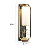 Luminaria Moderne Wandlampe | Kupfer & Glas | Chinesisches Design | Säulenring-Licht