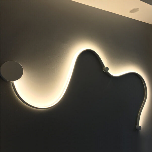 Serpenta Moderne LED Wandlampe | Aluminium | Geschwungenes Design | Dimmbar | Stilvolle Beleuchtung