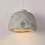 RockLume Pendelleuchte im nordischen Stil | Halbrund mit Steinstruktur | 1 Licht | Perfekt für Esszimmer