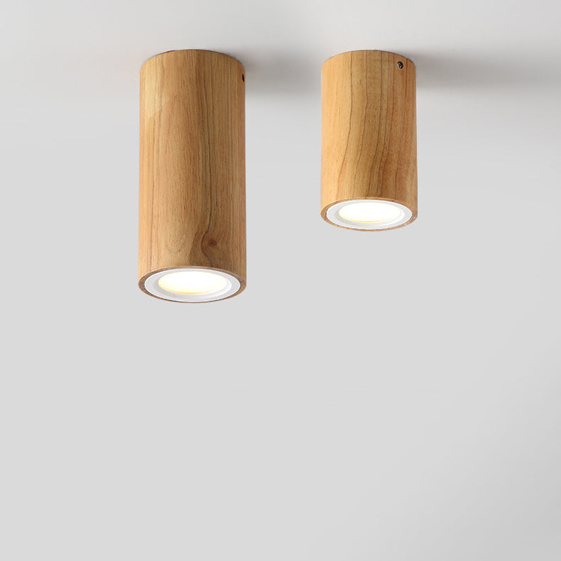 LumaKube Nordic Design LED Deckenleuchte | Holzoptik | Flush Mount | Warmweiß oder Kaltweiß | Stilvolle Beleuchtung für Zuhause