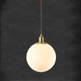 Orbilia Minimalistische Pendelleuchte | Weiße Kugel | Skandinavisches Design | Moderne Beleuchtung für Wohnräume