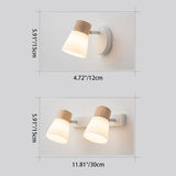 LightHorn Minimalistisches Holz Eisen Glas Wandleuchte | 1/2 Lichter | Modernes Design